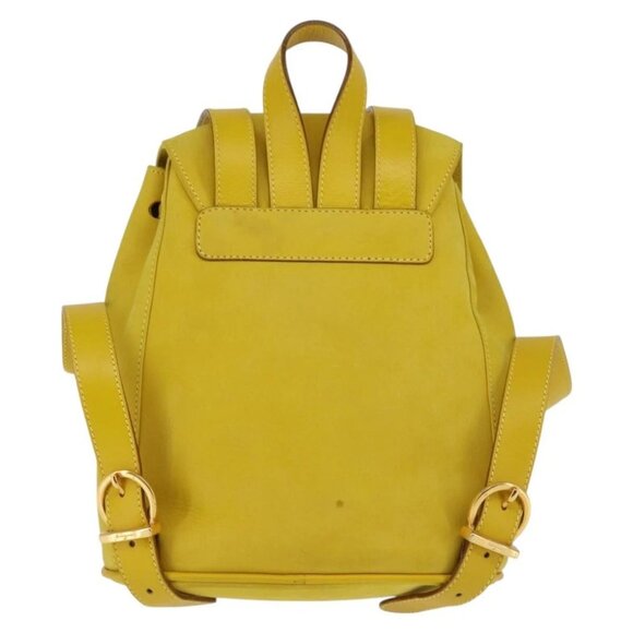 Salvatore Ferragamo Gancini Backpack Suede Yellow Gold Auth bs29119 main image 6